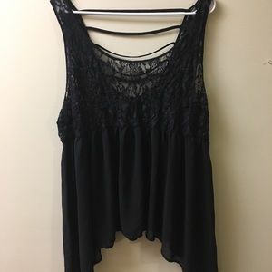 Black lace top!